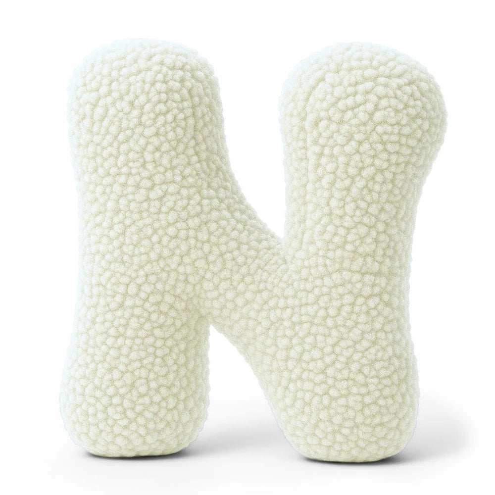 Design4Kids Buchstaben-Kissen Teddy - creme/beige