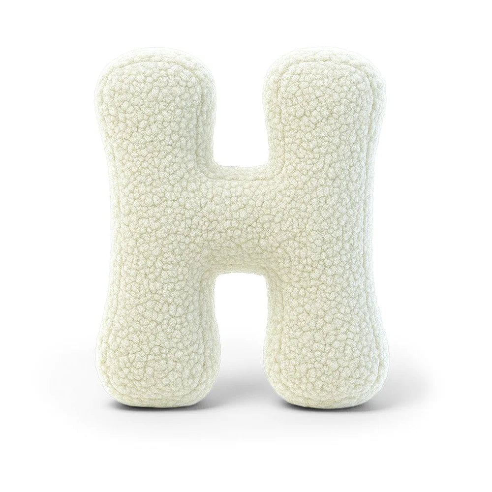 Design4Kids Buchstaben-Kissen Teddy - creme/beige