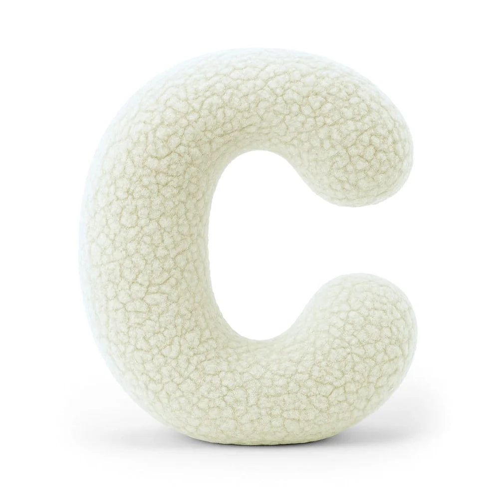 Design4Kids Buchstaben-Kissen Teddy - creme/beige