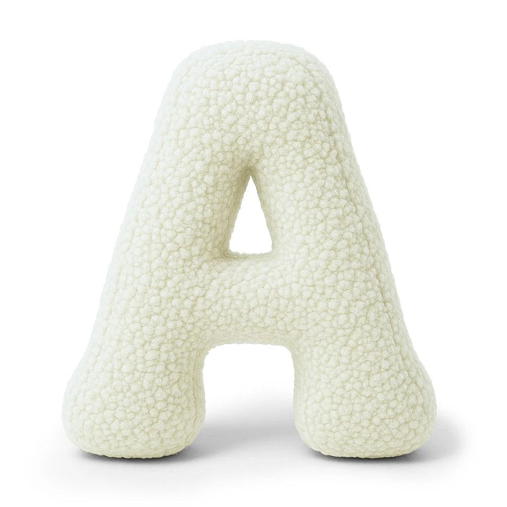 Design4Kids Buchstaben-Kissen Teddy - creme/beige