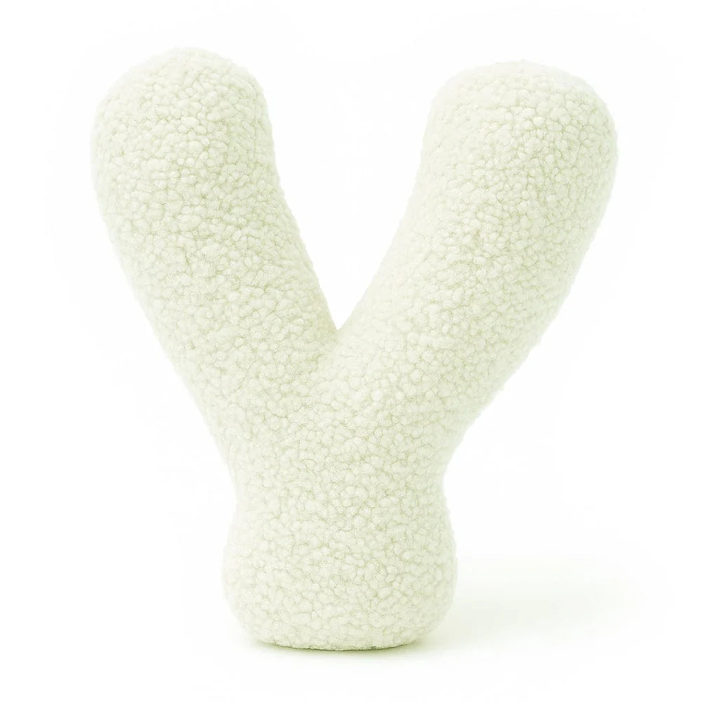 Design4Kids Buchstaben-Kissen Teddy - creme/beige