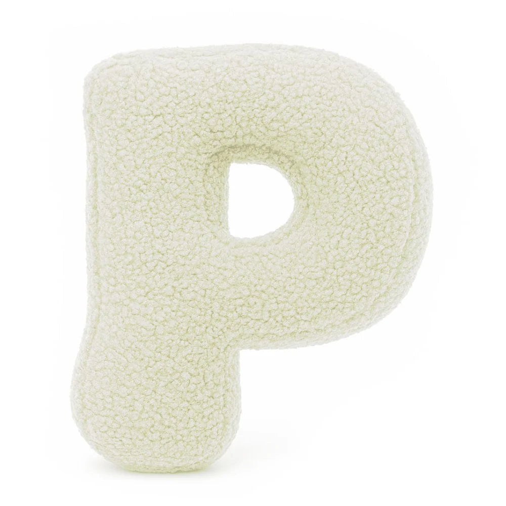 Design4Kids Buchstaben-Kissen Teddy - creme/beige