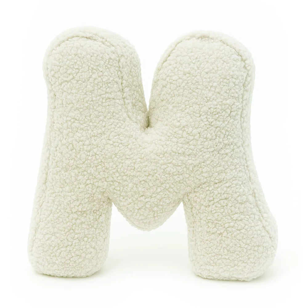 Design4Kids Buchstaben-Kissen Teddy - creme/beige