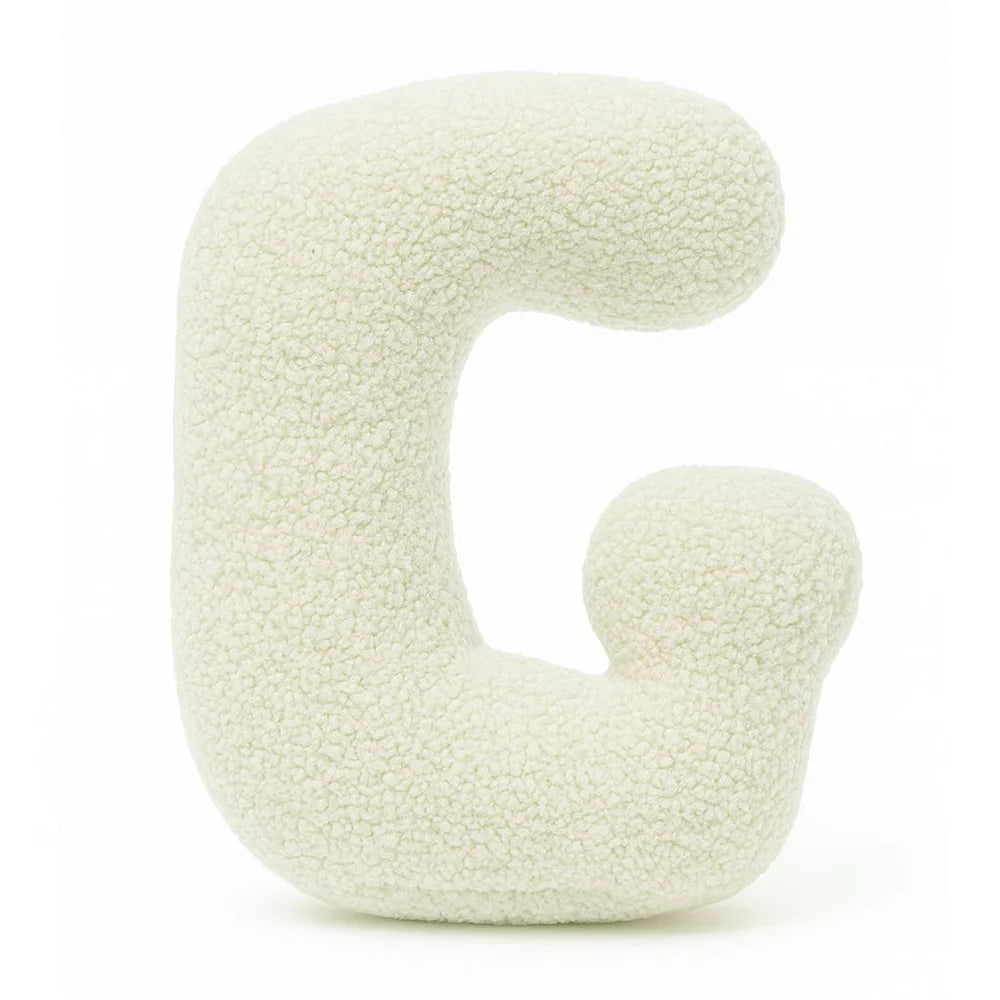 Design4Kids Buchstaben-Kissen Teddy - creme/beige