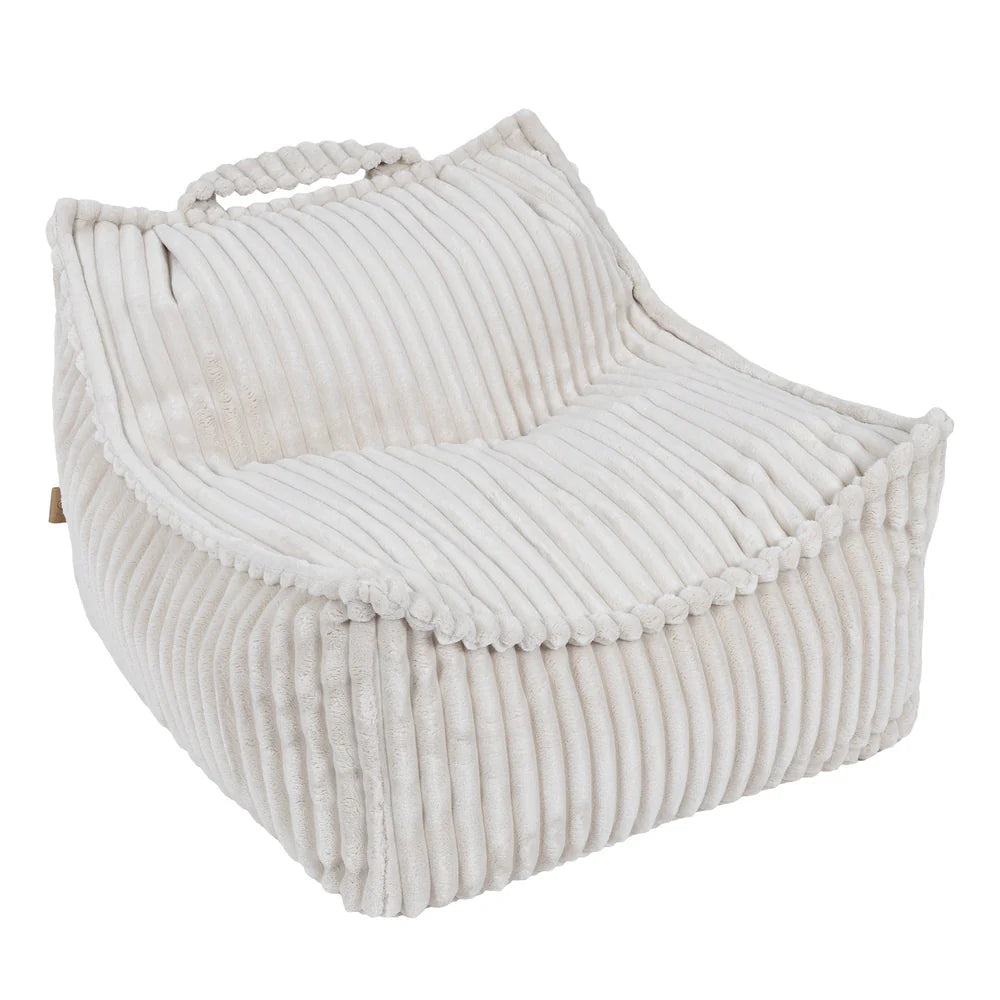 Design4Kids Kinder-Sitzsack Jewel Plüsch-Cord - almond beige