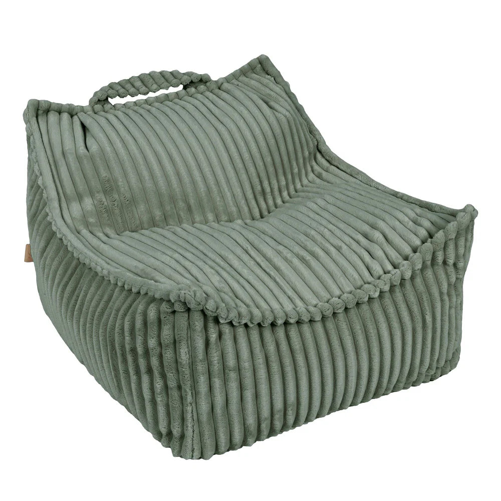 Design4Kids Kinder-Sitzsack Jewel Plüsch-Cord - classic olive