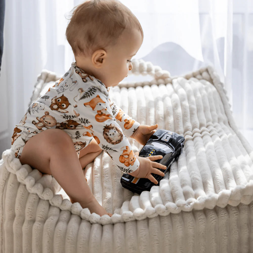 Design4Kids Kinder-Sitzsack Jewel Plüsch-Cord - almond beige