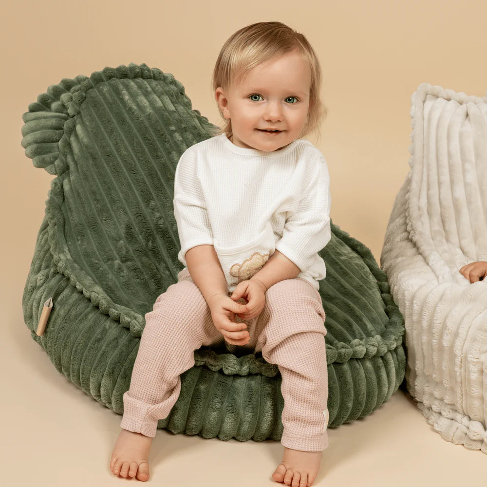 Design4Kids Kinder-Sitzsack Jewel Plüsch-Cord - almond beige