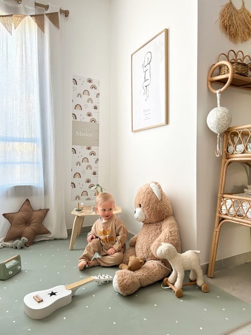 Design4Kids Spielmatte 180x120cm - Olive Salbei