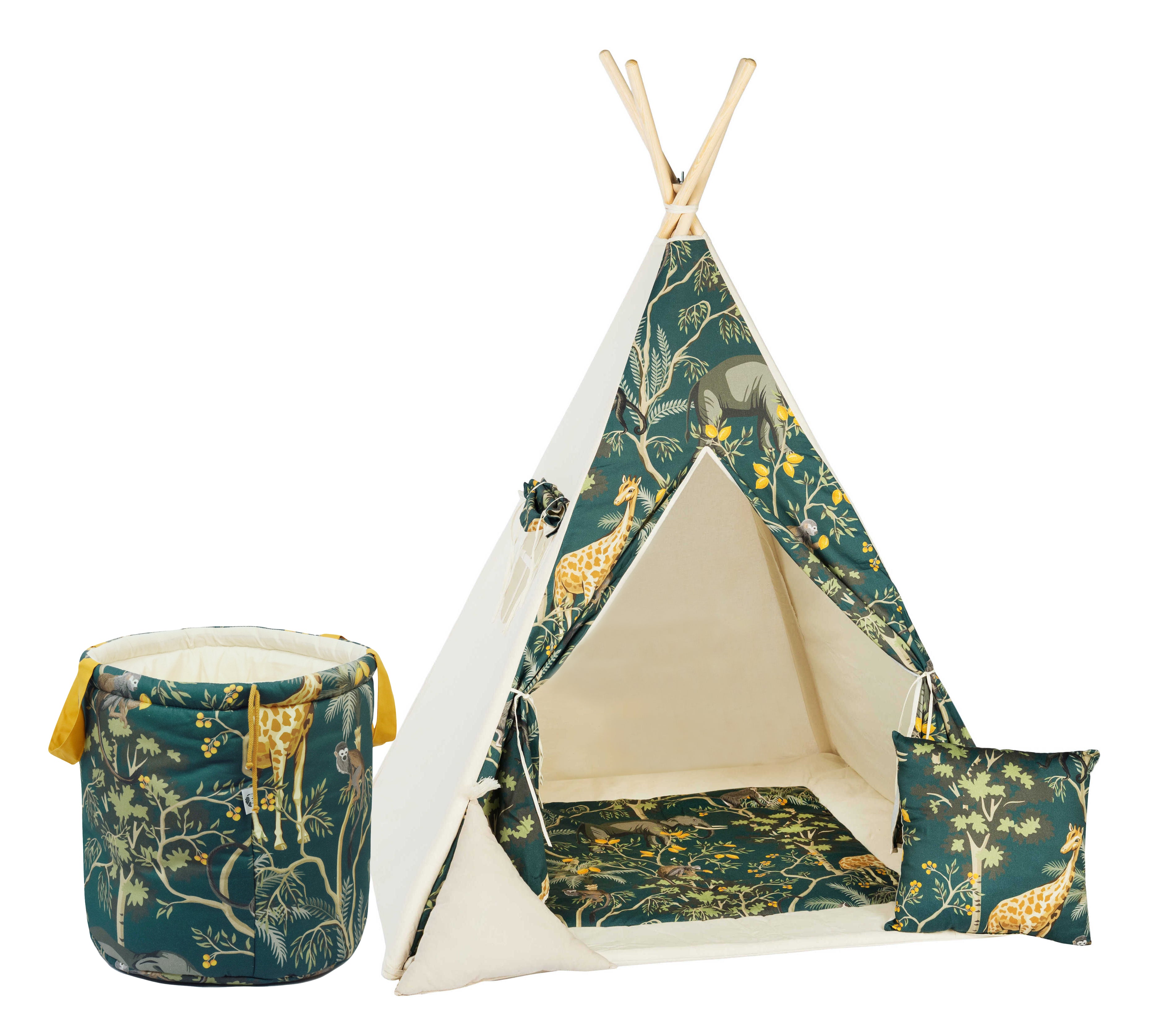 Design4Kids Tipi-Zelt L-Set Safari - beige