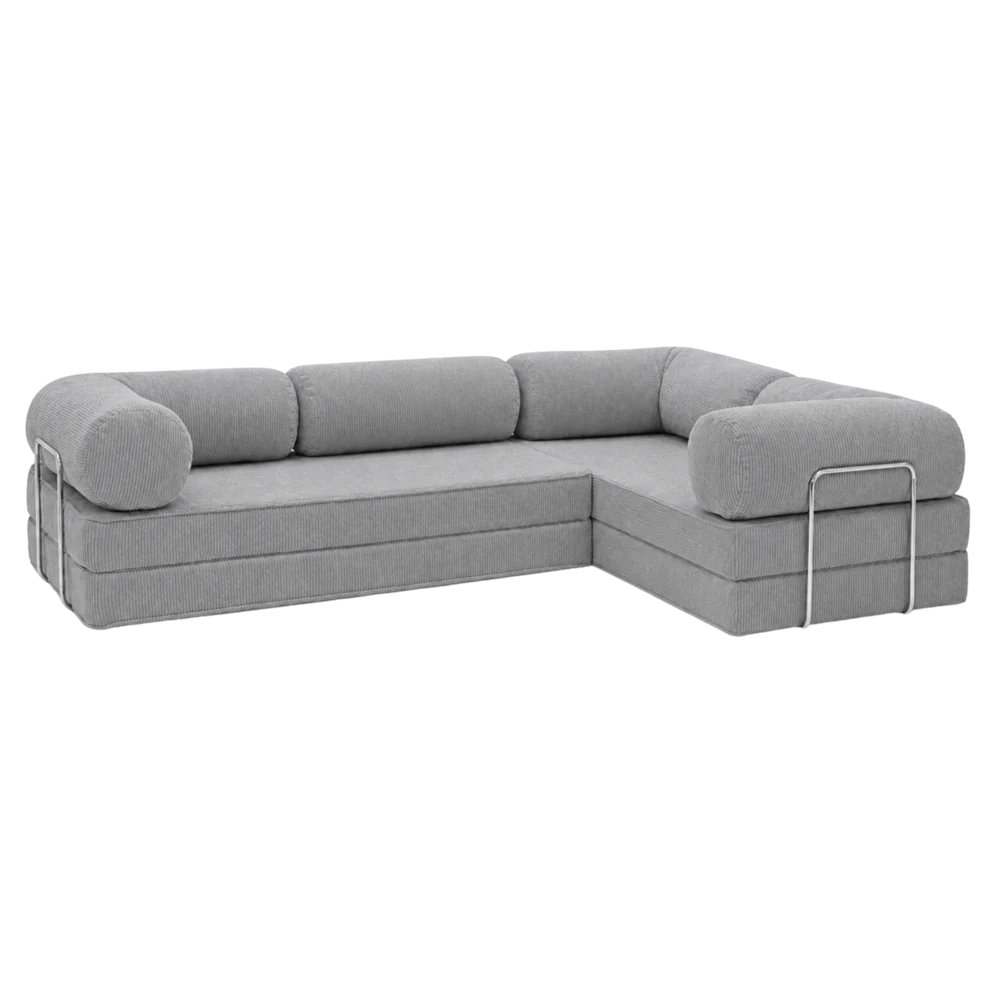 Design4Kids Family Ecksofa 3-Sitzer Jewel Cord Corner 300