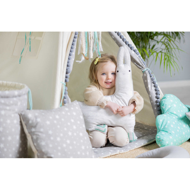 Design4Kids Tipi-Zelt L-Set Mint Star - beige